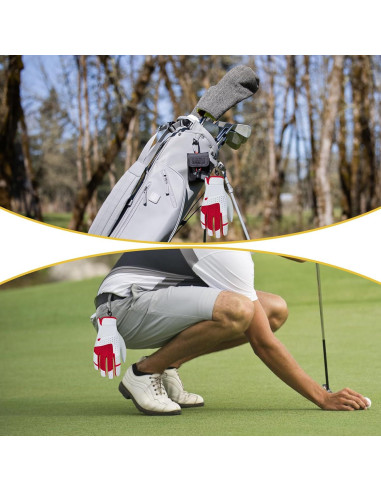 Soporte para Guantes de Golf Ymapinc 2 Piezas Negro/Blanco