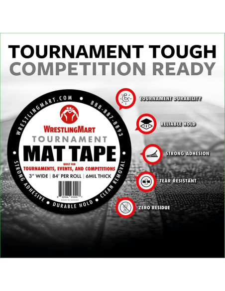 Cinta de Mat de Lucha WrestlingMart - Resistente y Fiable 1 Rollo