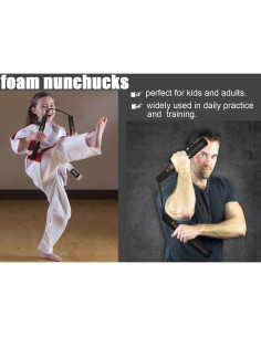 Nunchakus de Entrenamiento Jandays - Goma Espuma 27cm 2