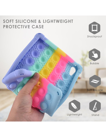 Funda de Silicona DETUOSI para Tableta URAO C107 10.1" Azul