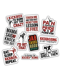 Calcomanías de Kickboxing TAYTA - 10 Piezas Impermeables