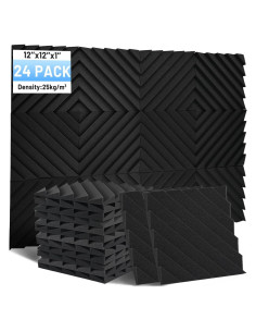 Focusound 24 Paneles de Espuma Acústica Aislantes de Sonido