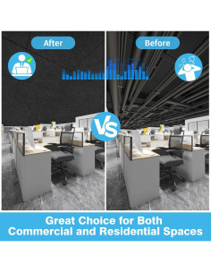 Azulejos Acústicos Art3d 12 Paneles 60x60cm Impermeables 2