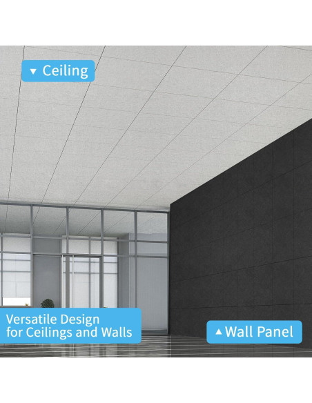 Azulejos Acústicos Art3d 12 Paneles 60x60cm Impermeables