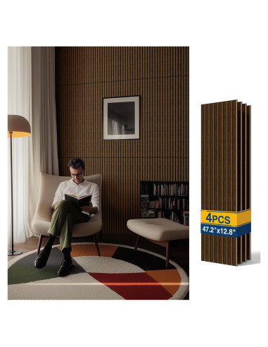 Paneles Acústicos de Madera Reverbeon 4 Piezas 120x32.5 cm