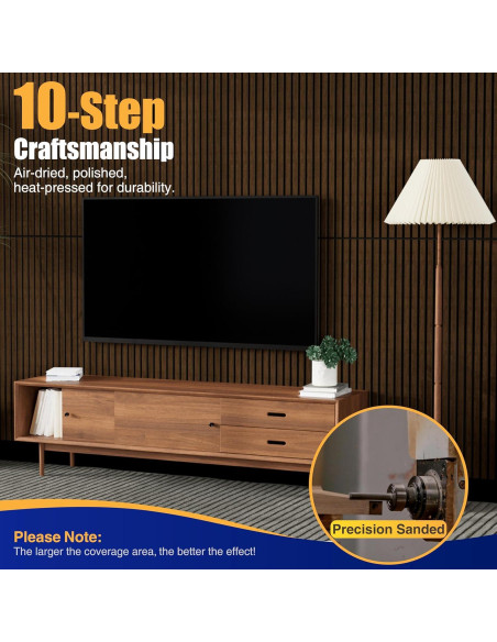 Paneles Acústicos de Madera Reverbeon 4 Piezas 120x32.5 cm