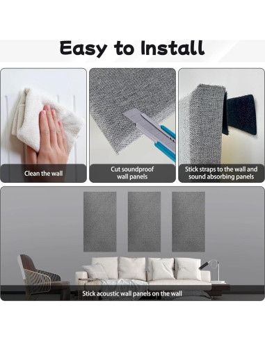 2 Paneles Acústicos Absorbentes de Sonido 119.4x58.4cm Gris