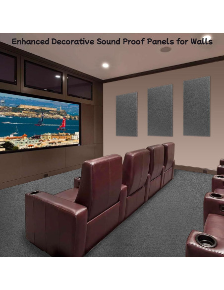 2 Paneles Acústicos Absorbentes de Sonido 119.4x58.4cm Gris