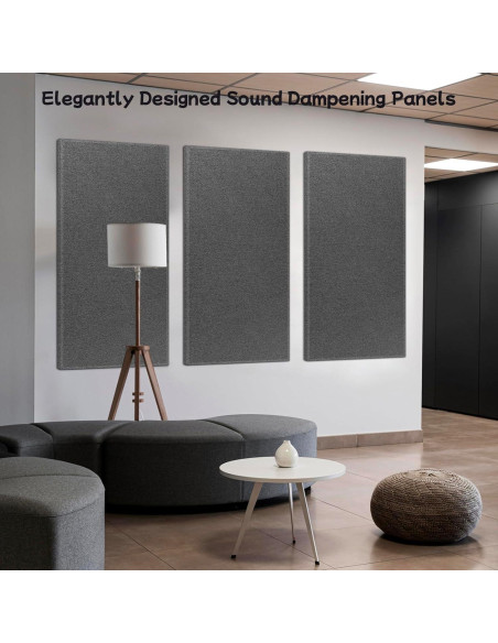 2 Paneles Acústicos Absorbentes de Sonido 119.4x58.4cm Gris