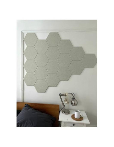 Azulejos de Fieltro Hexagonales Decorita - 12 Paneles Autoadhesivos