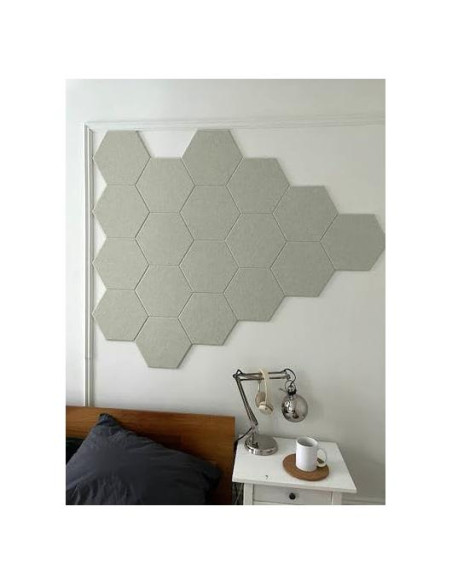 Azulejos de Fieltro Hexagonales Decorita - 12 Paneles Autoadhesivos