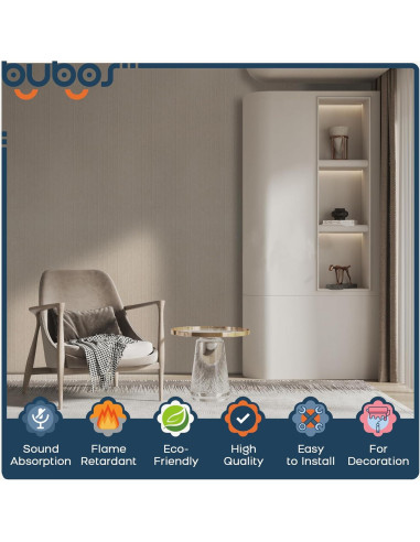 BUBOS Paneles Acústicos Grandes 120x60 cm 5 Piezas Camel 2