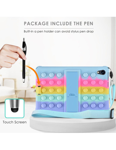 Funda de Silicona DETUOSI para Tableta URAO C107 10.1" Azul