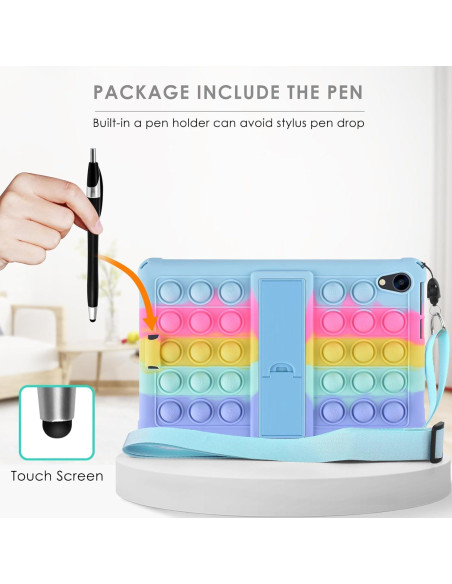 Funda de Silicona DETUOSI para Tableta URAO C107 10.1" Azul