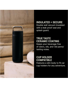 Botella de Agua Fellow Carter Carry 20 oz Acero Inoxidable Negro 2