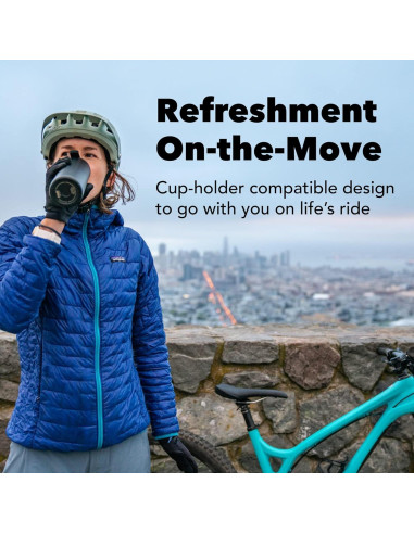 Vaso Aislado MiiR Flip Traveler 16oz Gris Basal Doble Pared