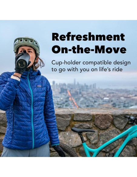 Vaso Aislado MiiR Flip Traveler 16oz Gris Basal Doble Pared