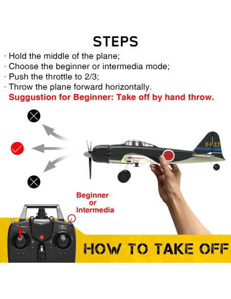 Avián RC Fremego A6M Zero 2.4G 4CH con Giroscopio