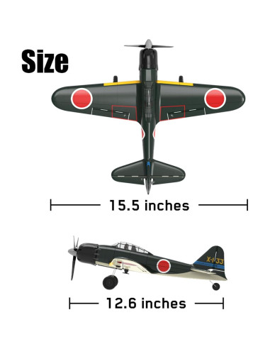 Avián RC Fremego A6M Zero 2.4G 4CH con Giroscopio