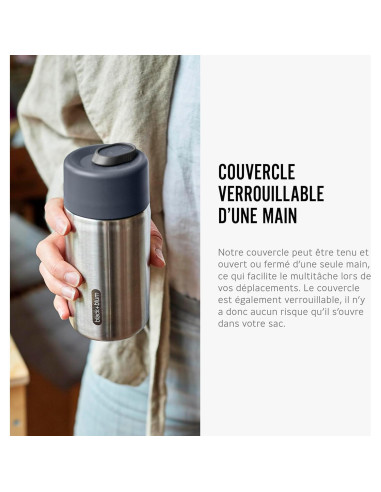 Taza de Viaje Aislada BLACK+BLUM 340ml Acero Inoxidable Pizarra