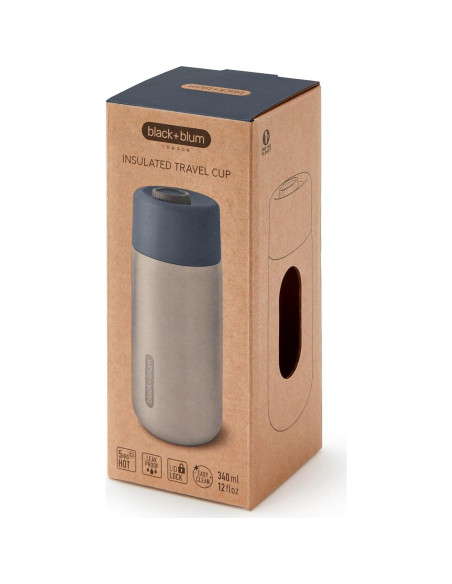 Taza de Viaje Aislada BLACK+BLUM 340ml Acero Inoxidable Pizarra