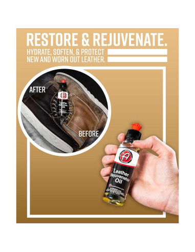Aceite Rejuvenecedor de Cuero Adam's 118 ml - Limpia, Hidrata y Protege