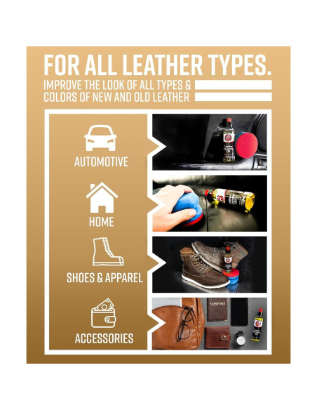 Aceite Rejuvenecedor de Cuero Adam's 118 ml - Limpia, Hidrata y Protege