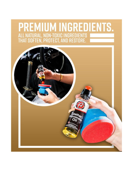 Aceite Rejuvenecedor de Cuero Adam's 118 ml - Limpia, Hidrata y Protege