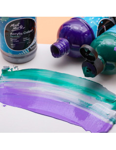 Juego de Pintura Acrílica Mont Marte Plata 500ml - 12 Colores 2