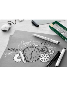 Marcador Artístico Faber-Castell Pitt Tinta India Blanca 2