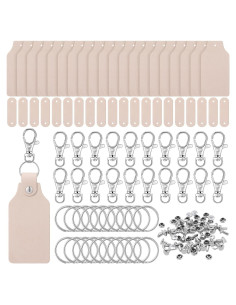 Kit de Llaveros de Cuero PU Landical 20 Piezas Personalizables