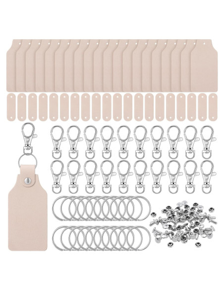 Kit de Llaveros de Cuero PU Landical 20 Piezas Personalizables