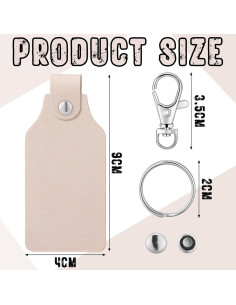 Kit de Llaveros de Cuero PU Landical 20 Piezas Personalizables 2