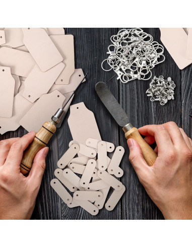 Kit de Llaveros de Cuero PU Landical 20 Piezas Personalizables