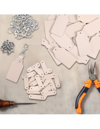 Kit de Llaveros de Cuero PU Landical 20 Piezas Personalizables