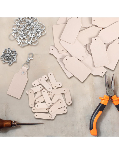 Kit de Llaveros de Cuero PU Landical 20 Piezas Personalizables