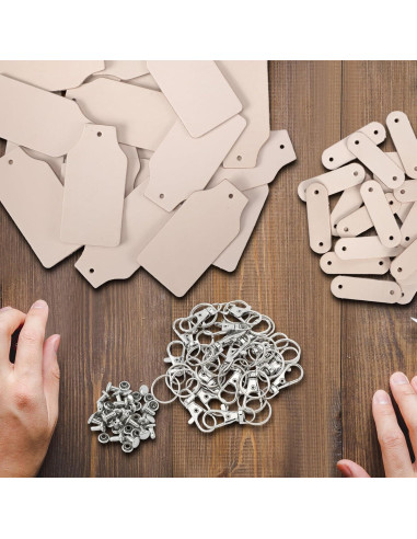 Kit de Llaveros de Cuero PU Landical 20 Piezas Personalizables