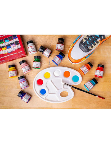 Kit de Pintura Acrílica para Cuero Angelus 12 Colores 355 ml