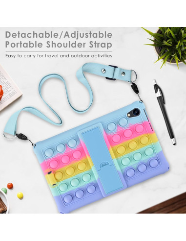 Funda de Silicona DETUOSI para Tableta URAO C107 10.1" Azul