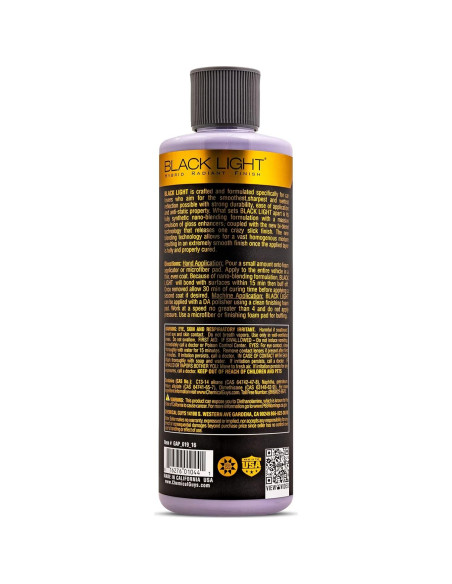 Glaseado y Sellador Chemical Guys Black Light 473 ml - Brillo y Protección para Autos Oscuros