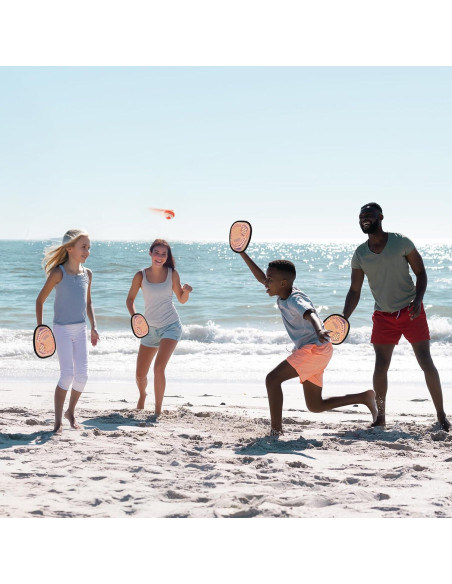 Juego de Lanzar y Atrapar Pelotas Qrooper 2 Palas 2 Pelotas