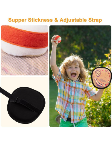 Juego de Lanzar y Atrapar Pelotas Qrooper 2 Palas 2 Pelotas