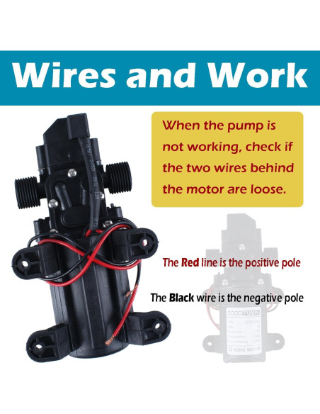 Bomba Pulverizadora 12V DIANQI 70W 6L/min Autocebante