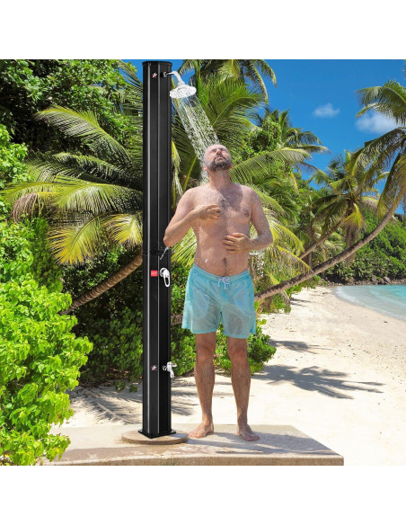 Ducha Exterior Solar Goplus 9.3 Galones 7.2 Pies Negra