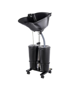 Lavabo de Champú Portátil BBinmine con 2 Cubos y Bomba Eléctrica