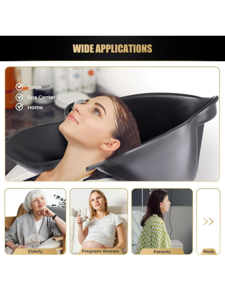 Lavabo de Champú Portátil BBinmine con 2 Cubos y Bomba Eléctrica