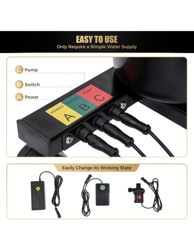 Lavabo de Champú Portátil BBinmine con 2 Cubos y Bomba Eléctrica