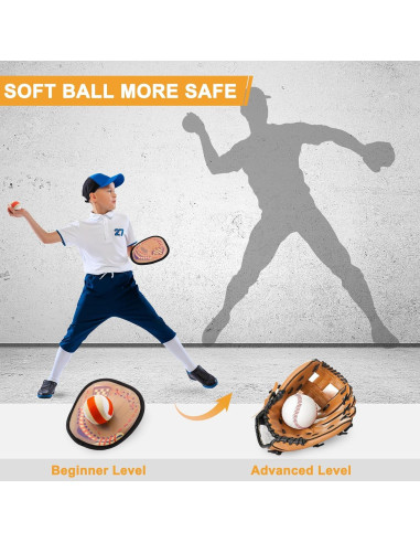 Juego de Lanzar y Atrapar Pelotas Qrooper 2 Palas 2 Pelotas