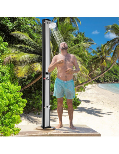 Ducha Exterior Solar Goplus 9.3 Galones 7.2 Pies Plata