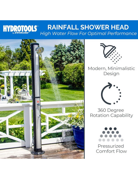 Ducha Solar Exterior Swimline Niagara 37.85L con Lavado de Pies